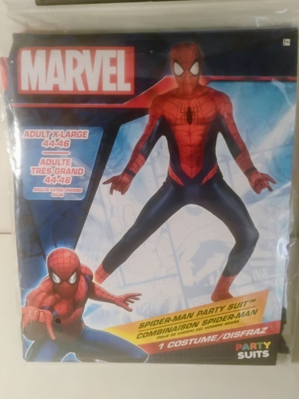 Marvel Spider-Man Adult Party Suit Costume Size Large 42-44